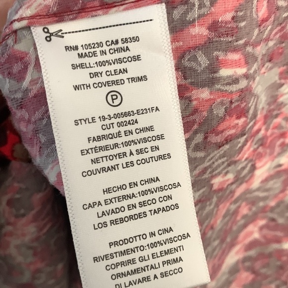 Equipment Slim Signature Blouse Merlot Multi size Small button down shirt red - Picture 12 of 16